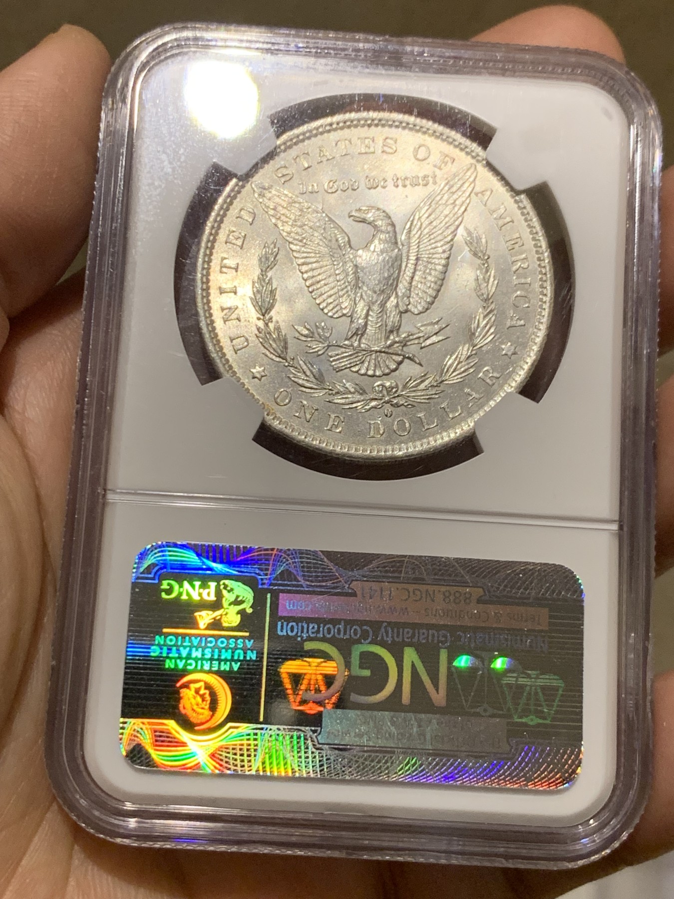 《竞宝斋》第249场-周日，周一 ，周二3场连拍 (全场包邮) NGC MS63 美国1884-0版1美元大银币 热门品种