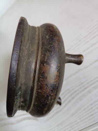 钱币，古钱币，古董杂项 明代鬲式铜香炉