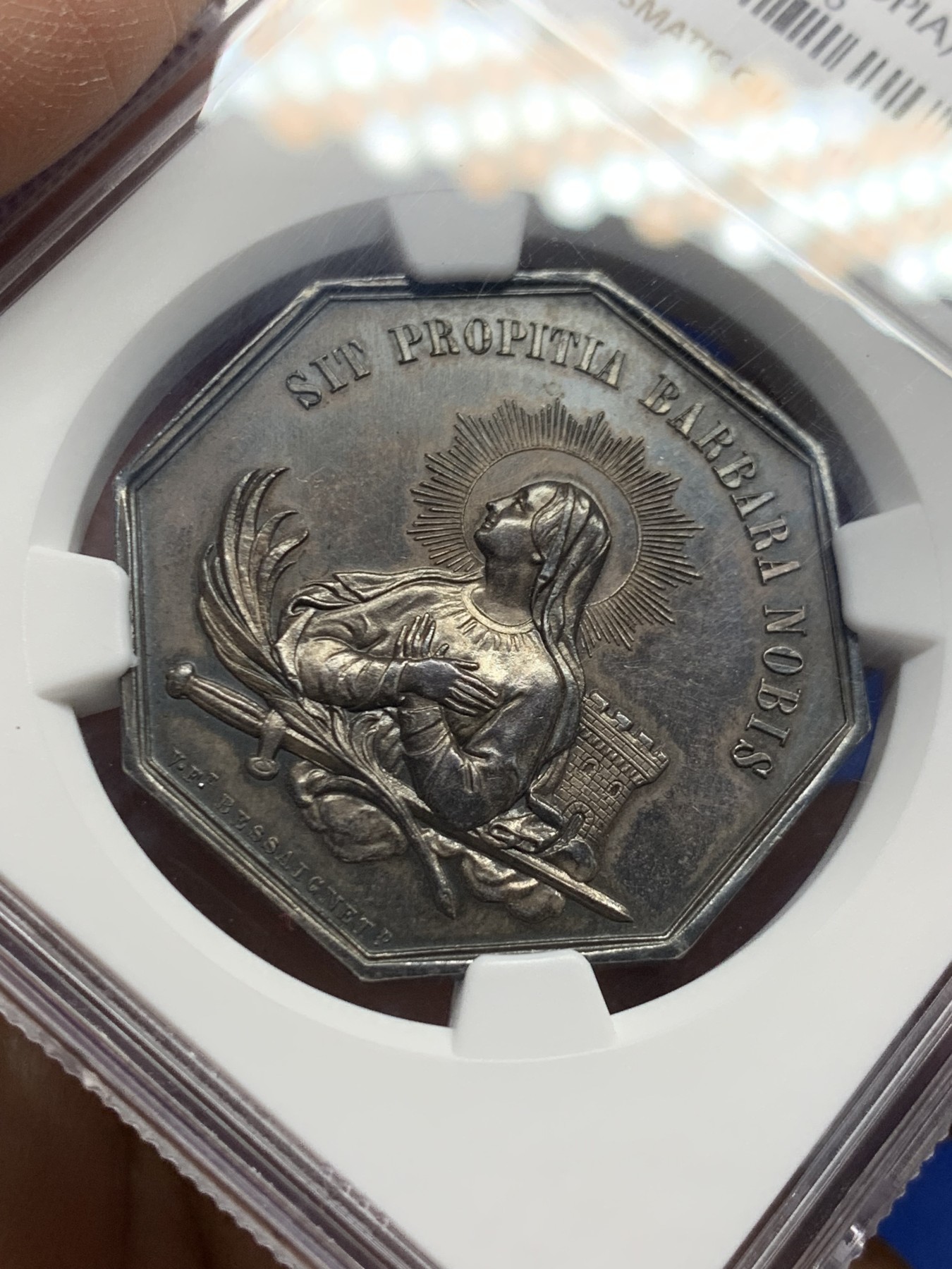 《竞宝斋》第250场-周日，周一 ，周二3场连拍 (全场包邮) NGC-UNCD 法国八角银章，安尼什采矿和锻造公司