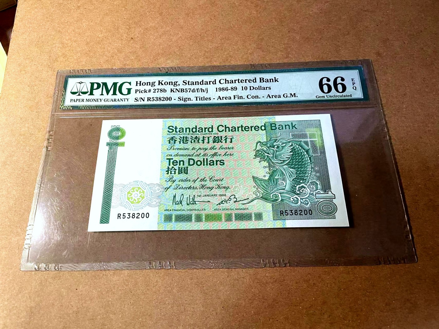 【Blue Auction】✨世界纸币精拍第448期【精】 【无47】香港 渣打 1986-89年10元 PMG66EPQ 