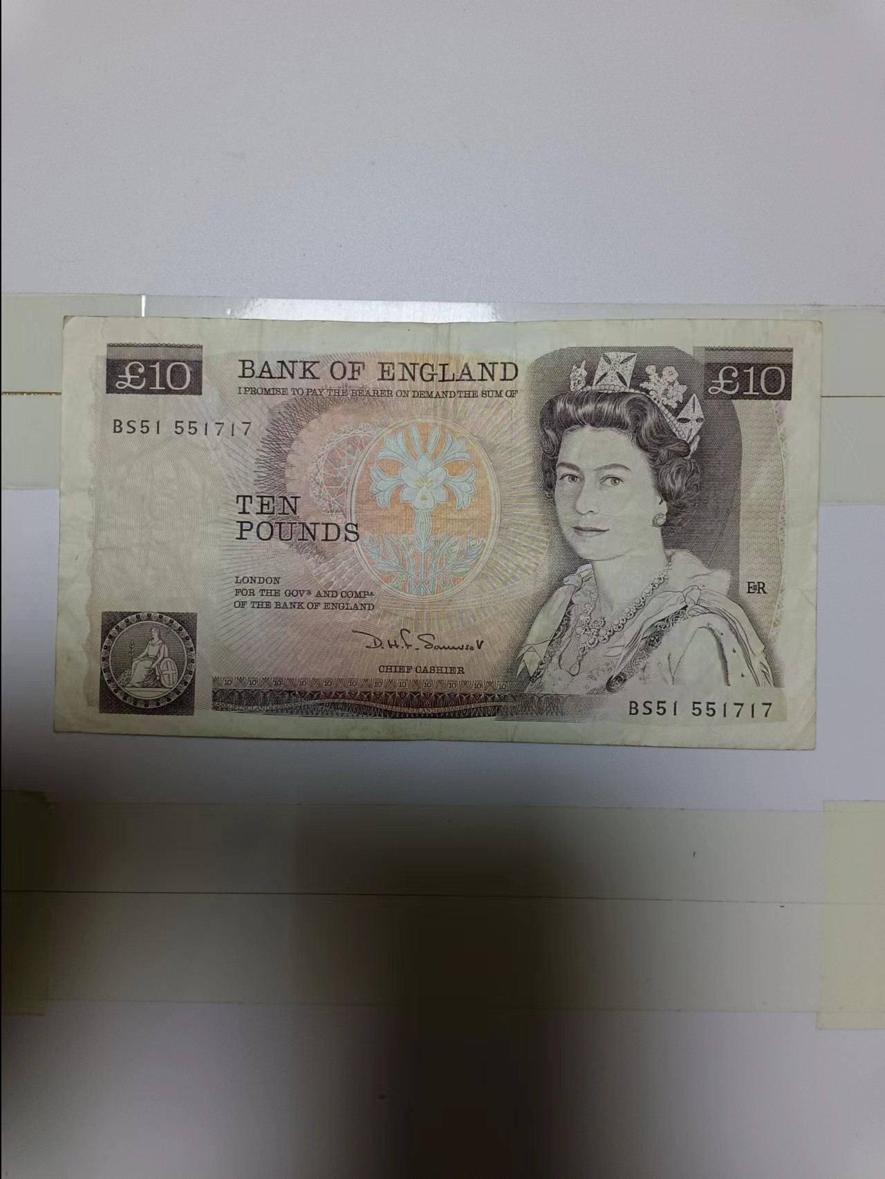 【20240321】非全新纸币第123场 英国D序列10镑