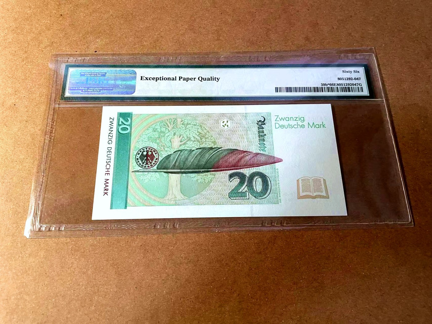 【Blue Auction】✨世界纸币精拍第448期【精】 【补号无47】德国 1993年20马克 PMG66EPQ 