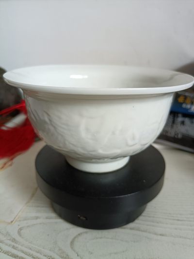 钱币，古钱币，古董杂项 甜白釉内府青花龙凤碗