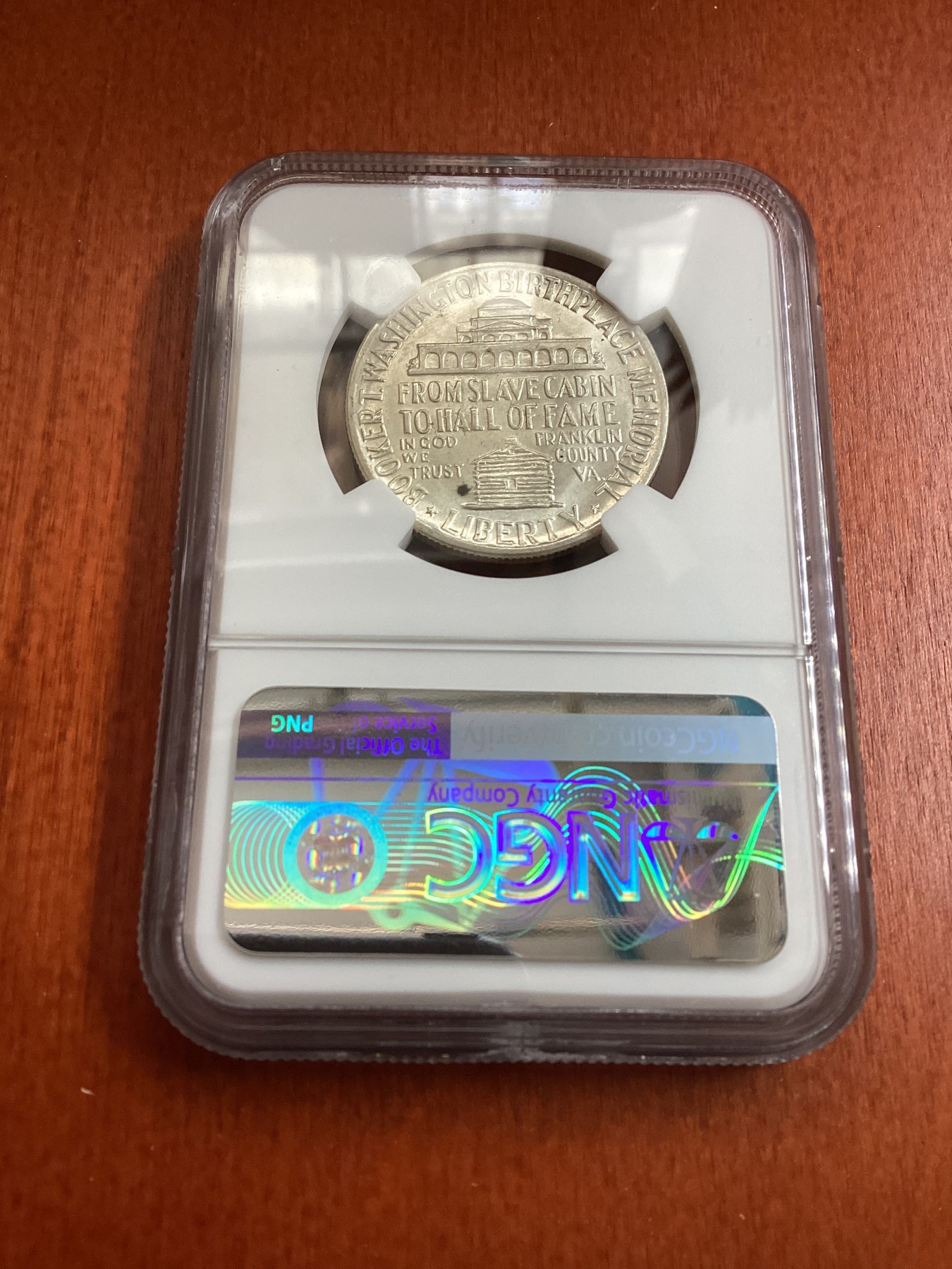 长老汇龙年精选第三场 1951 美国布克·T·华盛顿半圆美元银币，NGC MS63分