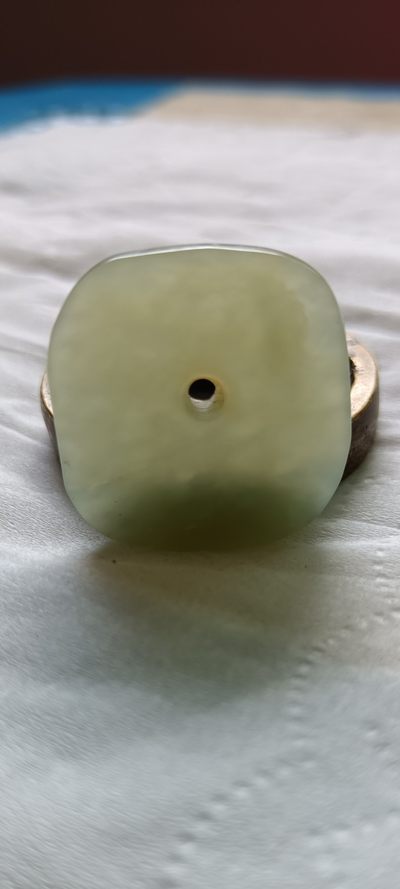 钱币，古钱币，古董杂项 老和田白玉平安扣