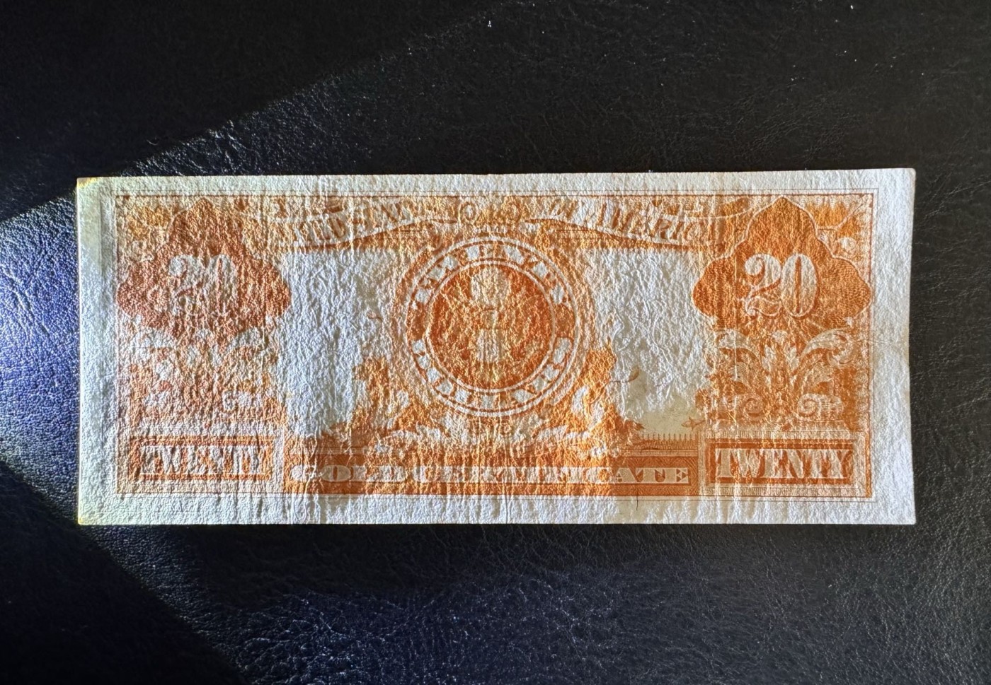 收藏联盟Quantum Auction 第331期拍卖  美国联邦1922年20美元黄金券 非全新 品相如图 稀少 头像顶部有个小针孔 号码无347