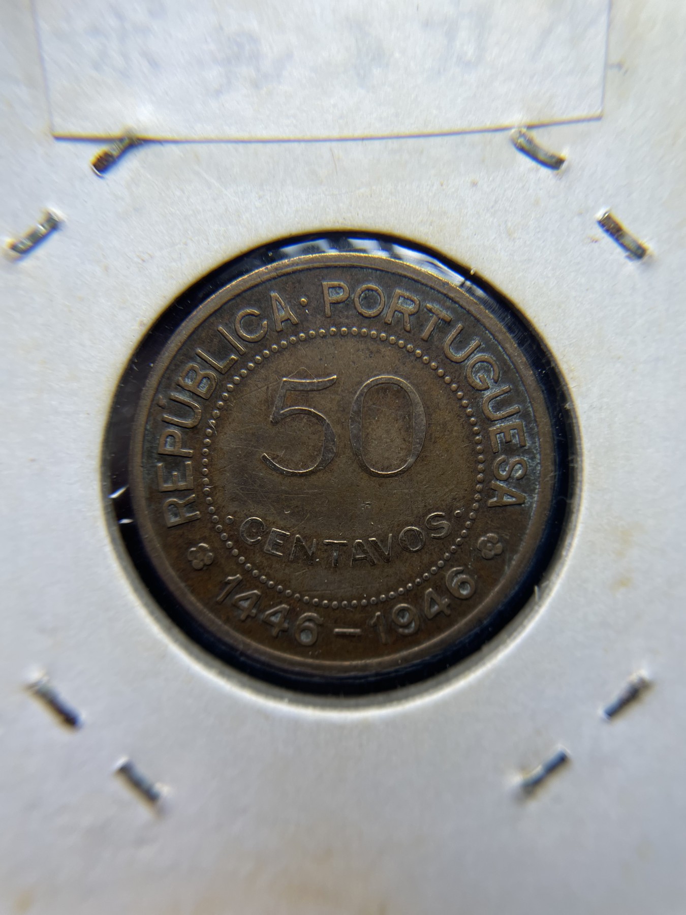 2024年集古藏今外币拍卖第二期-第9场（总第19拍） 1946年葡属几内亚50分发现非洲500年