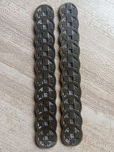 钱币，古钱币，古董杂项 顺治铜镇尺一对