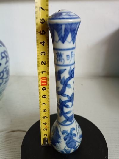 钱币，古钱币，古董杂项 青花瓷笔杆