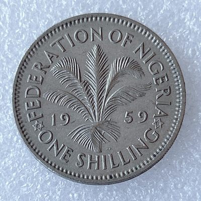 海外回流1元起拍小铺 各国钱币散币场 第9期 - 英属尼日利亚伊丽莎白二世头像时期1959年1先令