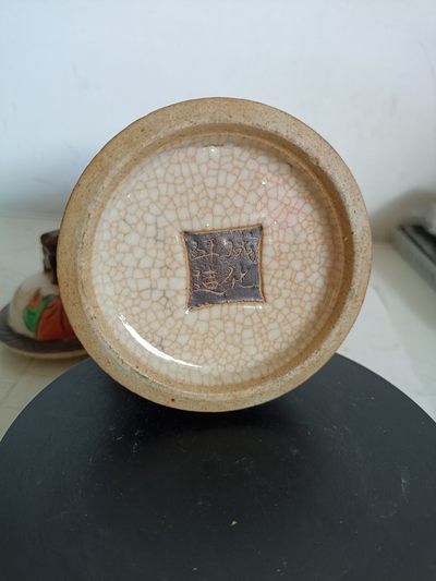 钱币，古钱币，古董杂项 清代五彩刀马将军瓶