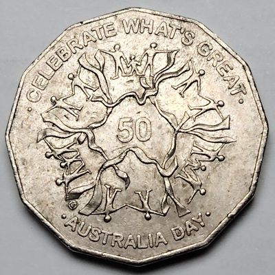 布加迪🐬～世界钱币🌾第 103 期 /  各国散币 - 澳大利亚🇦🇺 2010年 50分 国庆日纪念币