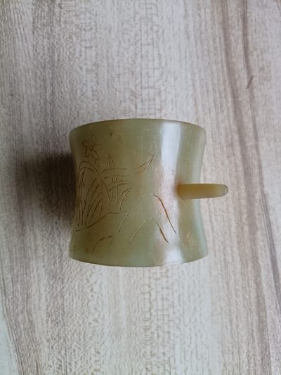 钱币，古钱币，古董杂项 老和田玉玉发冠