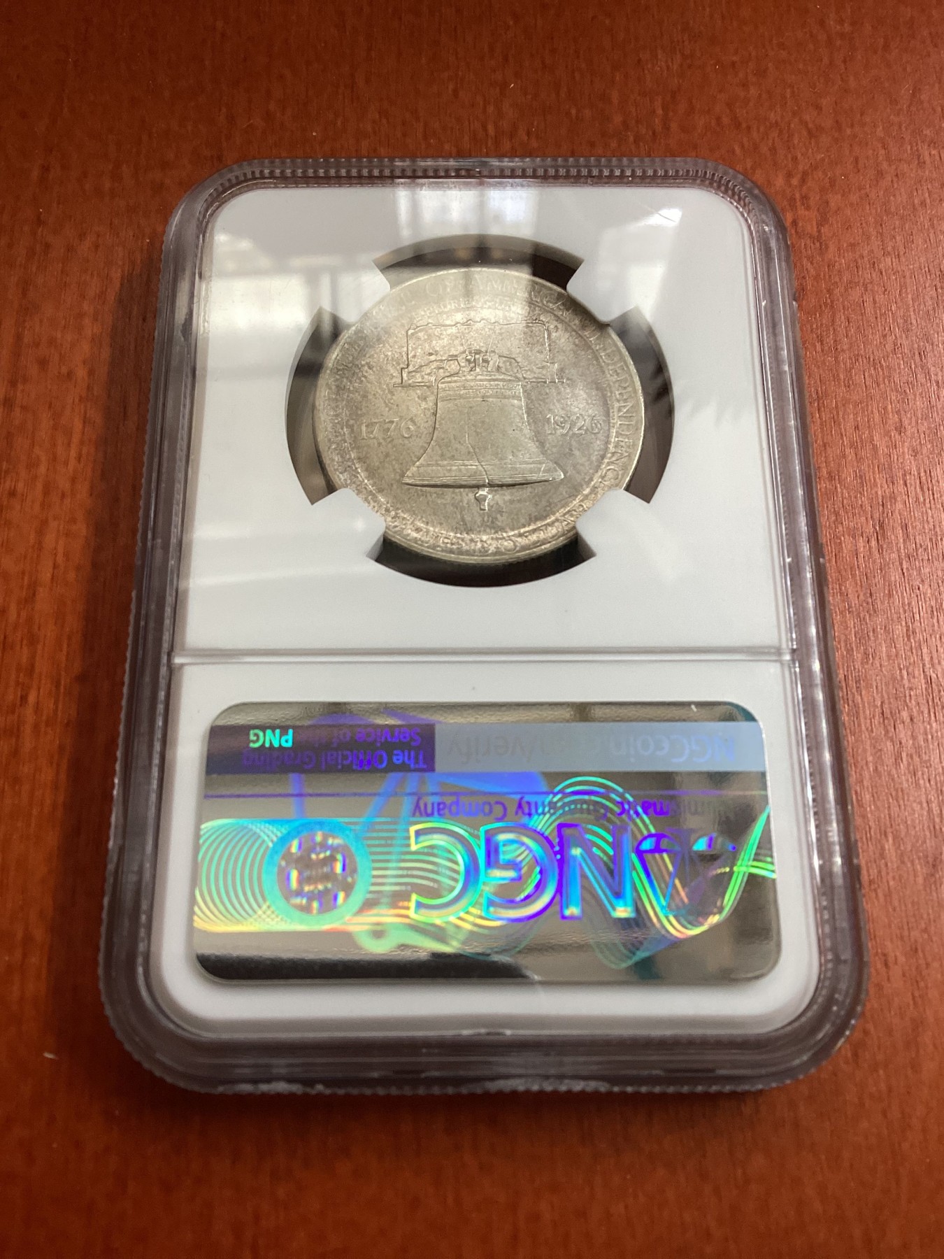 长老汇龙年精选第三场 1926 美国建国150周年半圆美元银币，NGC MS63分
