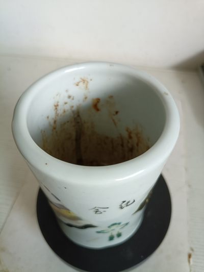 钱币，古钱币，古董杂项 民国时期五彩旗笔筒