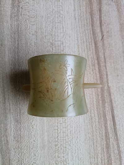 钱币，古钱币，古董杂项 老和田玉玉发冠