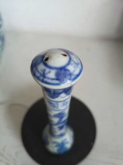 钱币，古钱币，古董杂项 青花瓷笔杆