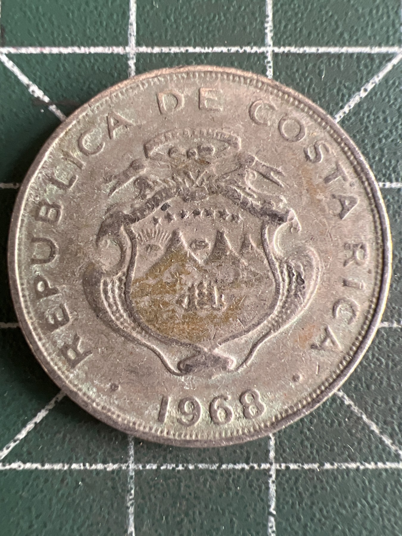 第554期 硬币专场 （无押金，捡漏，全场50包邮，偏远地区除外，接收代拍业务） 哥斯达黎加50分 1968年