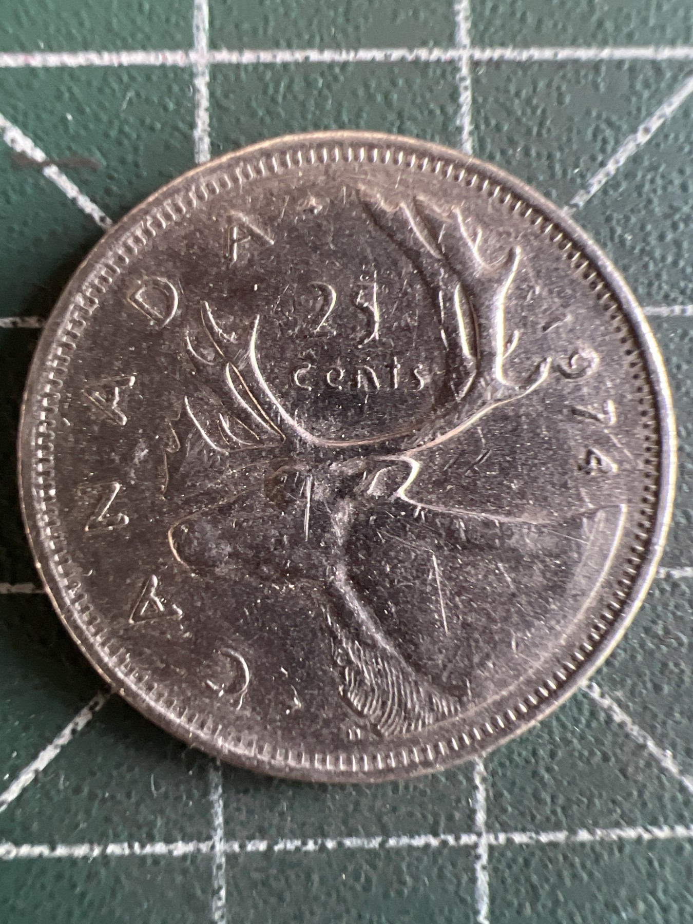 第556期 硬币专场 （无押金，捡漏，全场50包邮，偏远地区除外，接收代拍业务） 加拿大25分 青年 1974年