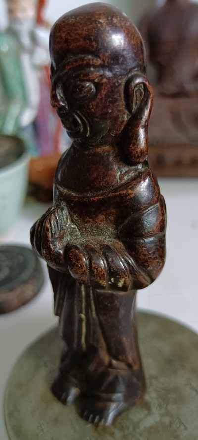 钱币，古钱币，古董杂项 实心铜人物形象