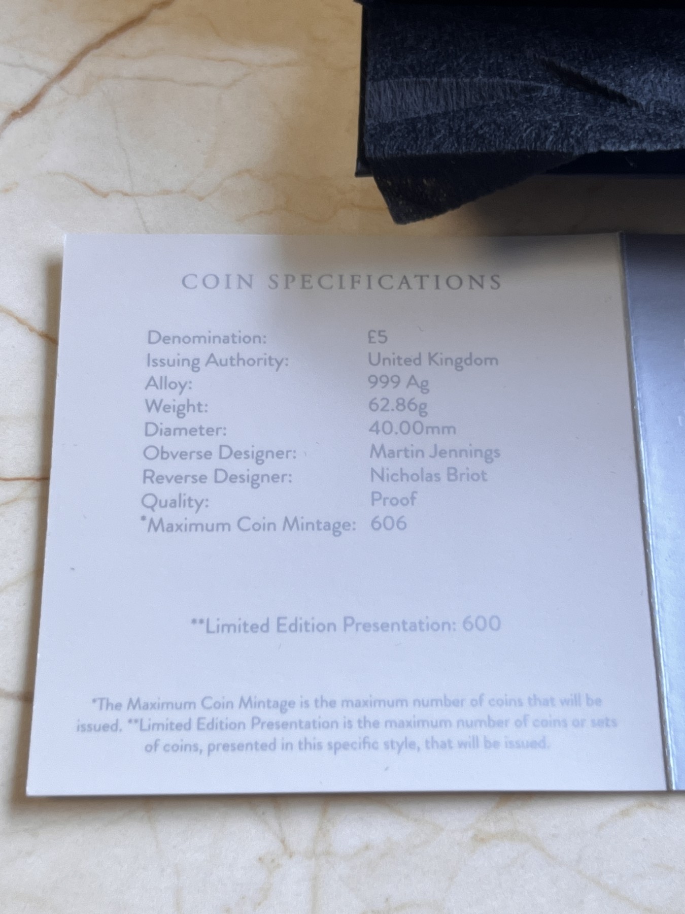 第168期拍卖【长期征集拍品】 英国2023年君主系列查尔斯一世2盎司精制纪念银币NGC-PF67原盒证书，999银，有氧化白点