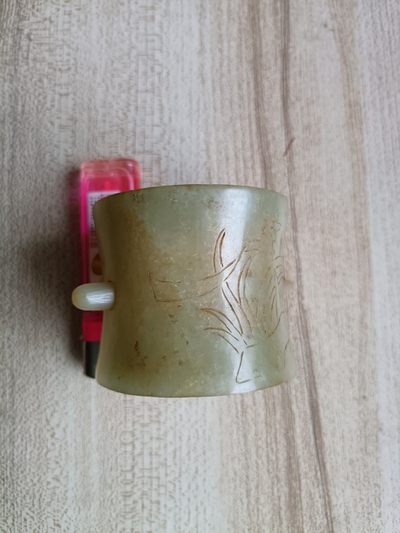 钱币，古钱币，古董杂项 老和田玉玉发冠