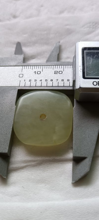 钱币，古钱币，古董杂项 老和田白玉平安扣