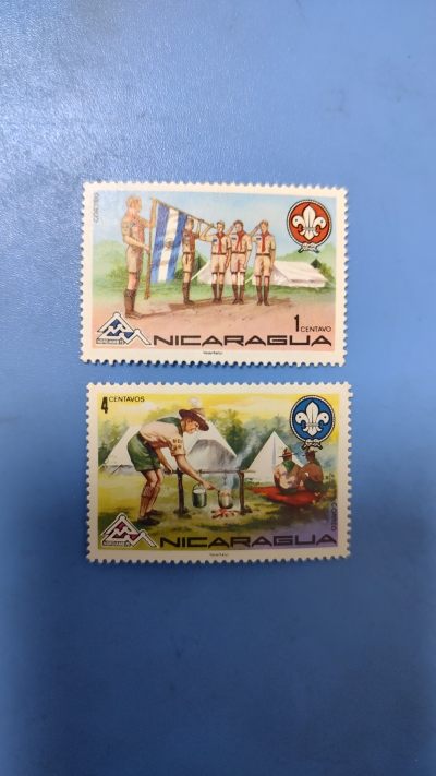 一月邮币社第一期邮票实时专场 - 尼加拉瓜童子军一对