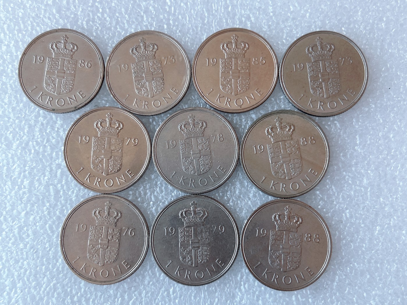 第一海外回流一元起拍收藏 散币专场 第73期 丹麦1克朗 玛格丽特女王 10枚