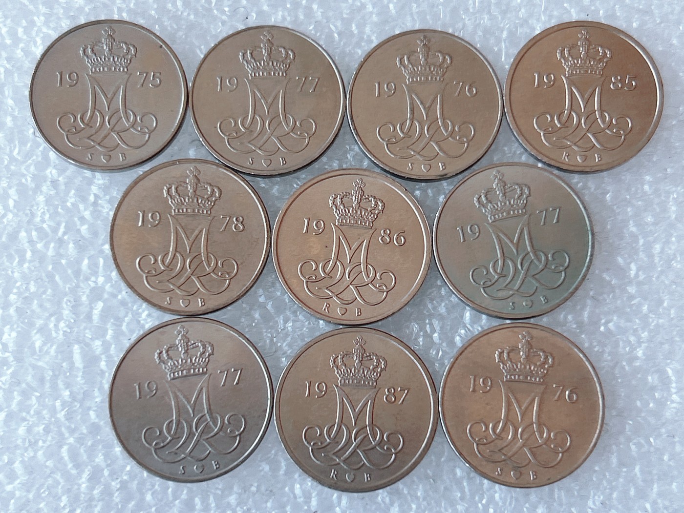 第一海外回流一元起拍收藏 散币专场 第73期 丹麦10欧尔镍币 10枚