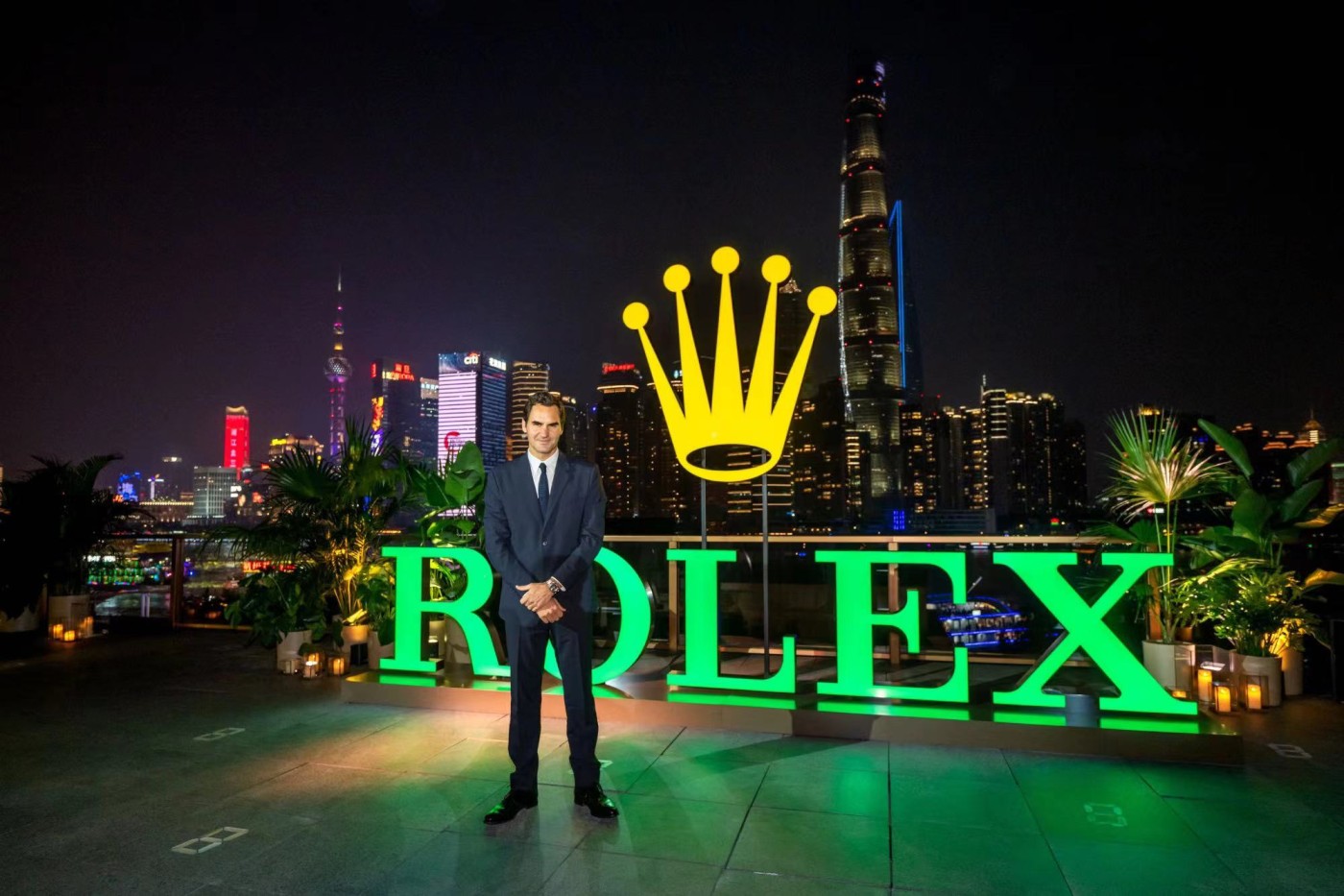 零元拍：网球天王罗杰-费德勒亲签ROLEX官方签名卡，签于2023年ATP1000上海劳力士大师赛！