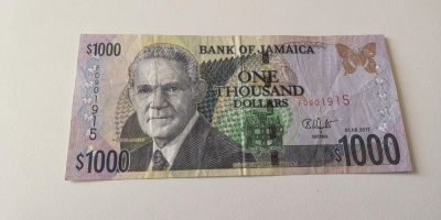 零零发三月纸币拍卖 无佣金 - 牙买加1000