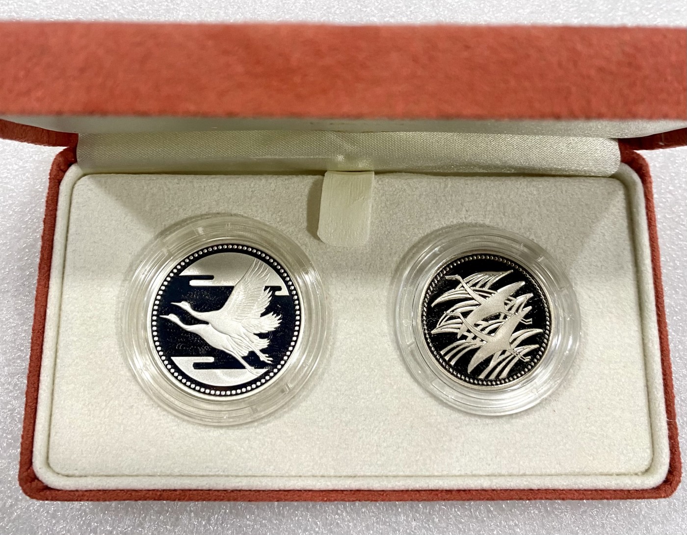 小白鼠 1 原盒 1993年日本皇太子结婚纪念币一对 一银一镍 面值5500元