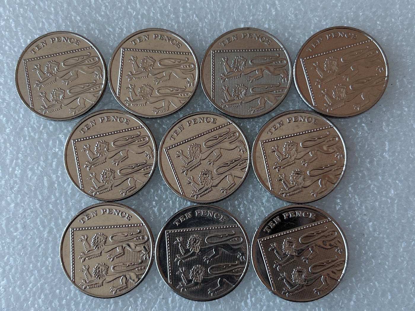 第一海外回流一元起拍收藏 散币专场 第73期 英国女王盾牌版10便士 10枚