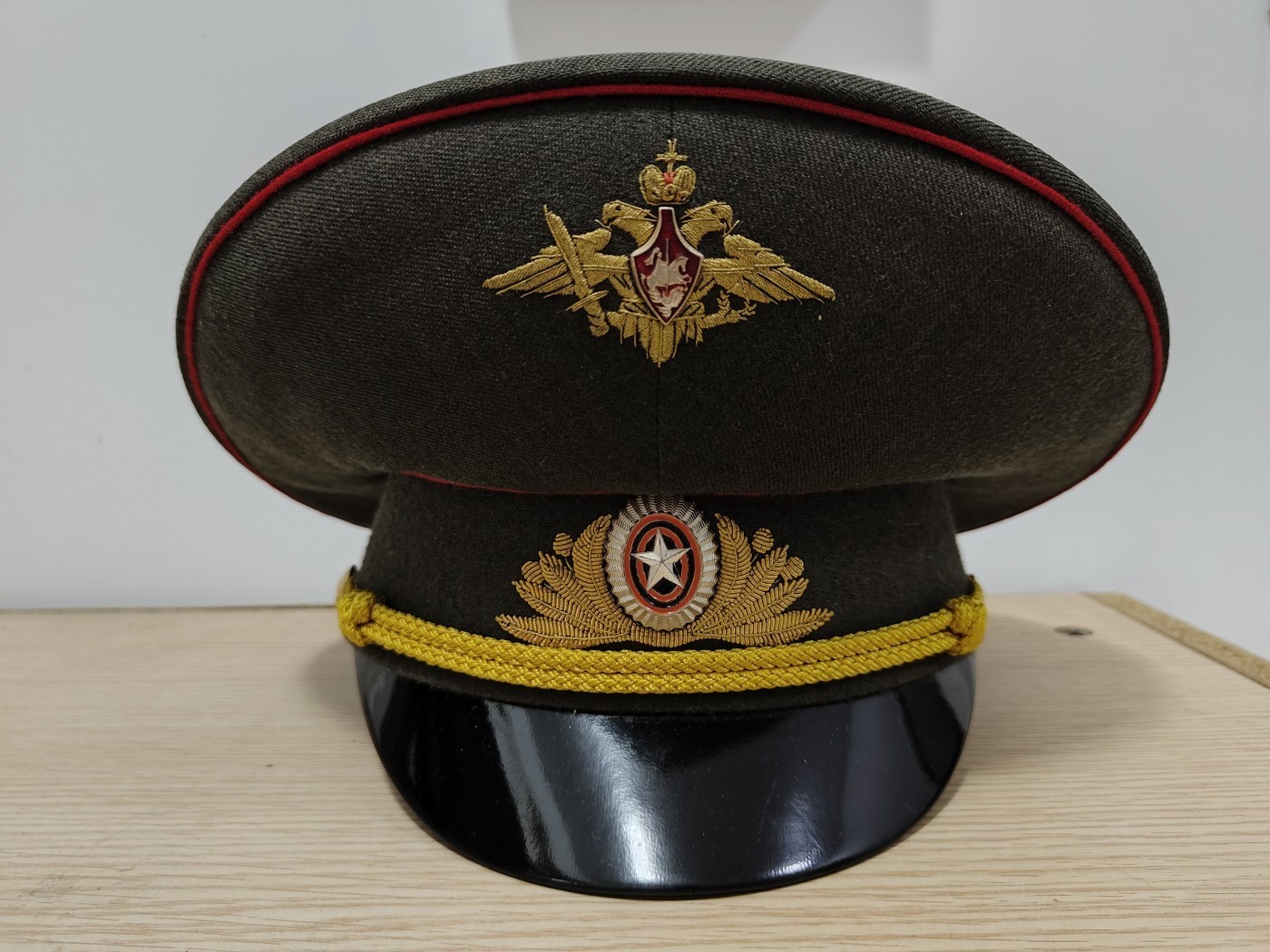 全场0元起拍 第141期 咸鱼国勋章拍卖专场 3月24日（周日）下午6：00开始 俄军将官大檐帽 稀少刺绣双头鹰57CM
