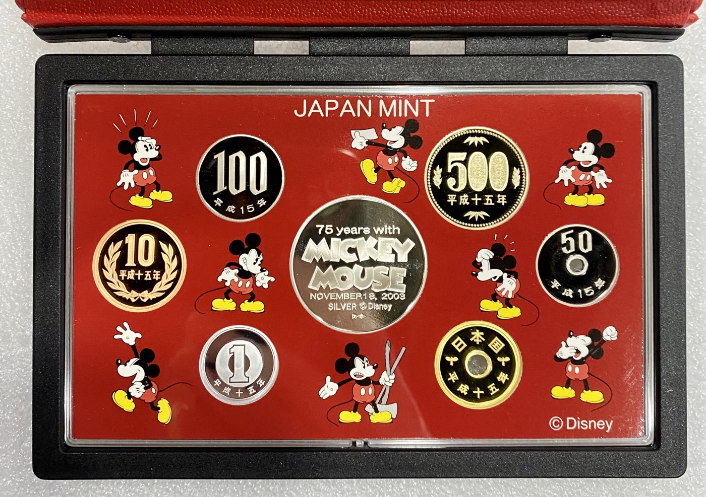 小白鼠 1 日本2003年米老鼠75周年精制纪念套币 带20克银章