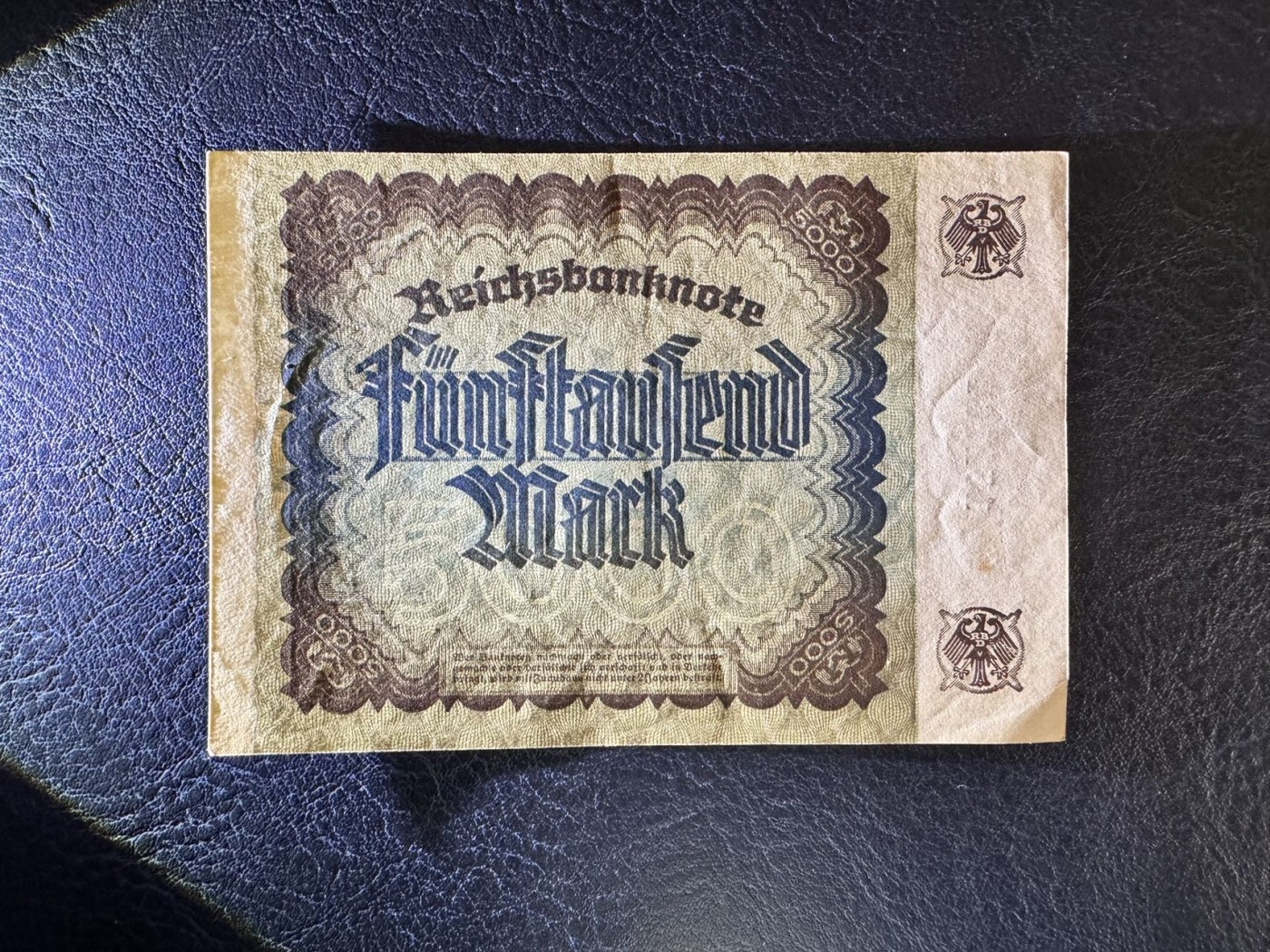 收藏联盟Quantum Auction 第332期拍卖  德国1922年5000马克 品相AU+