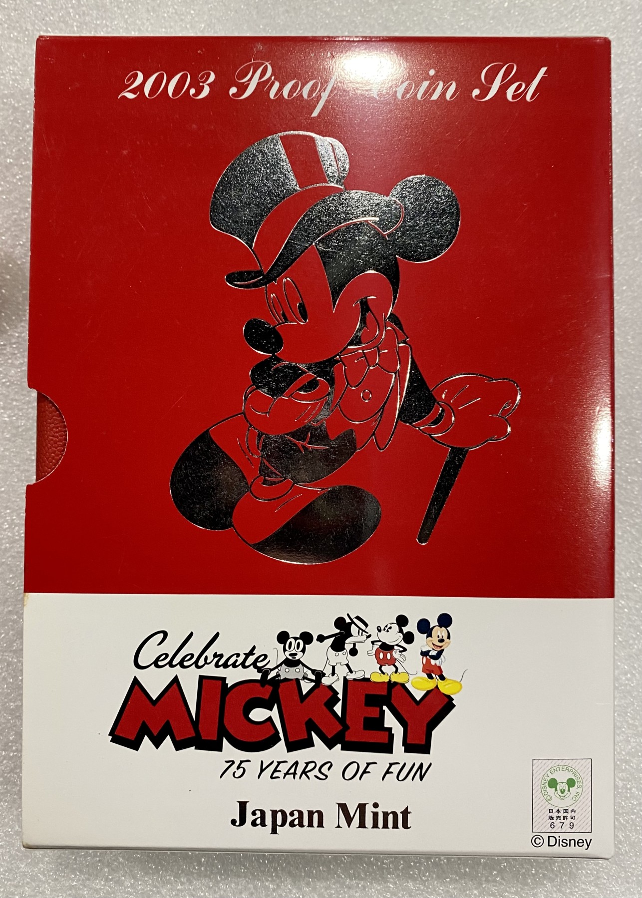 小白鼠 1 日本2003年米老鼠75周年精制纪念套币 带20克银章