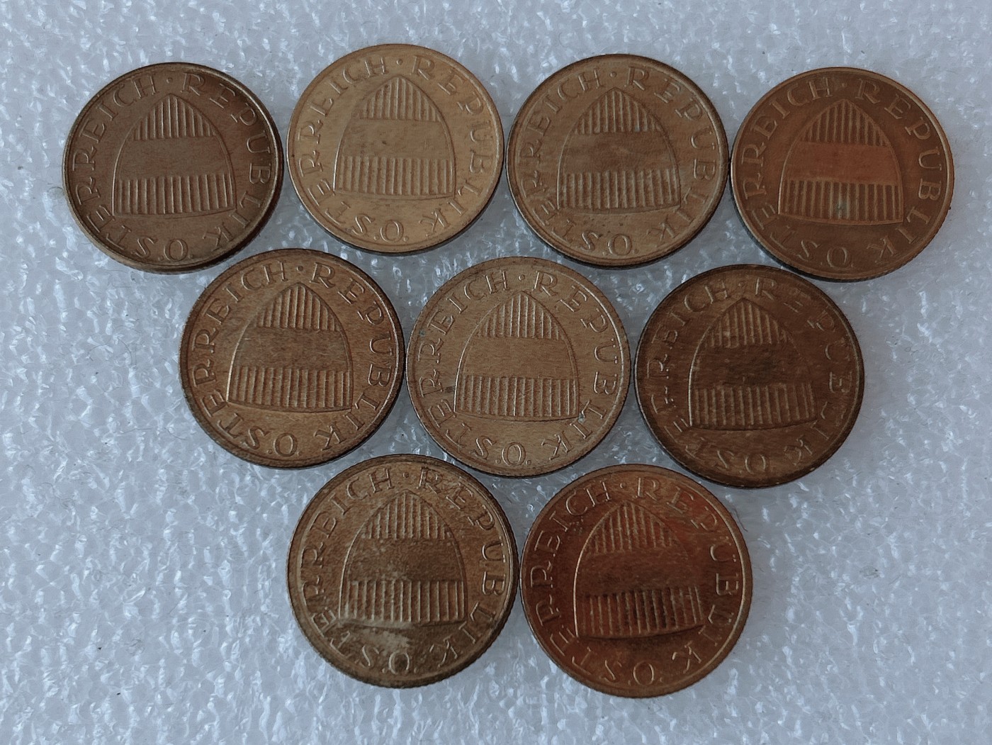 第一海外回流一元起拍收藏 散币专场 第73期 奥地利50格罗申 9枚