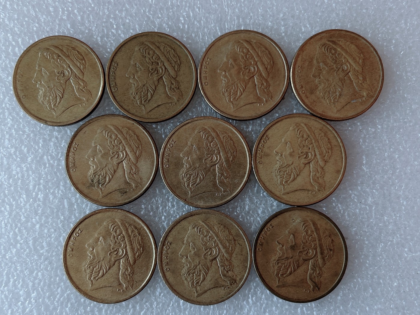 第一海外回流一元起拍收藏 散币专场 第73期 荷马帆船 希腊50德拉克马 10枚