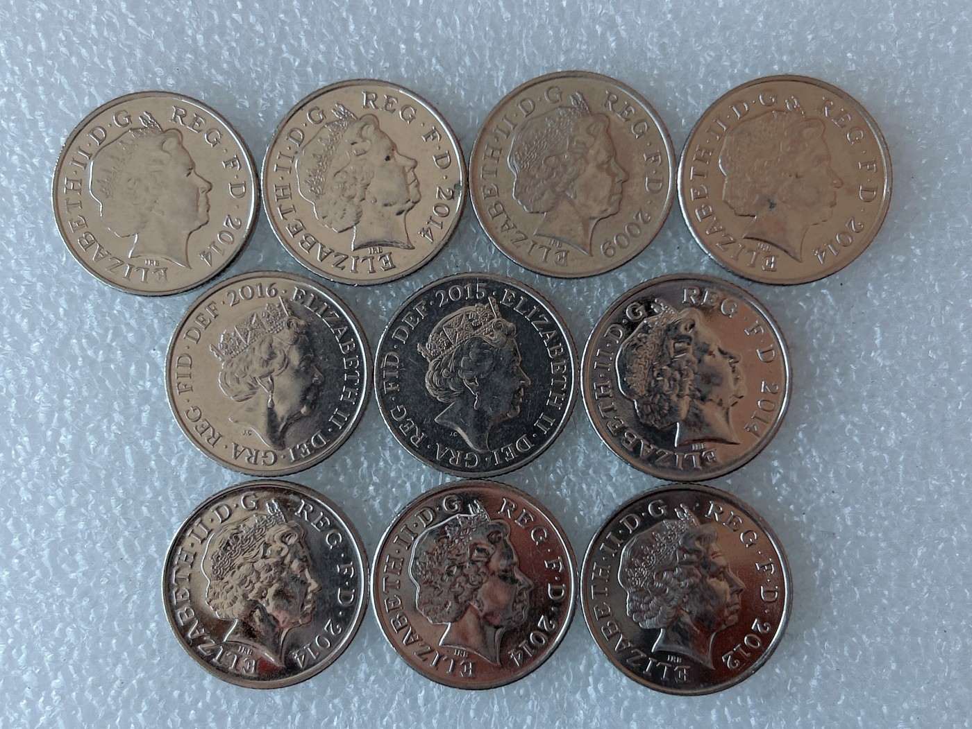 第一海外回流一元起拍收藏 散币专场 第73期 英国女王盾牌版10便士 10枚