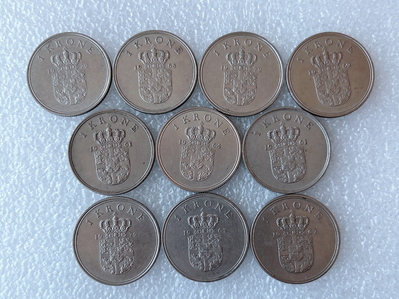 第一海外回流一元起拍收藏 散币专场 第73期 丹麦1克朗 弗雷德里克九世 10枚