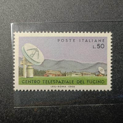 【君缘收藏】第50期↙↙↙↙无佣金、可寄存、满10元包邮  - 意大利邮票  1968年 宇宙通信站 1全