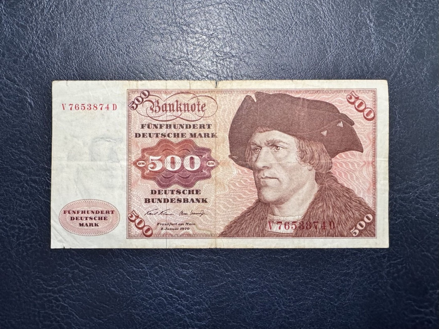 收藏联盟Quantum Auction 第332期拍卖  德国联邦1970年500马克 品相如图 大副