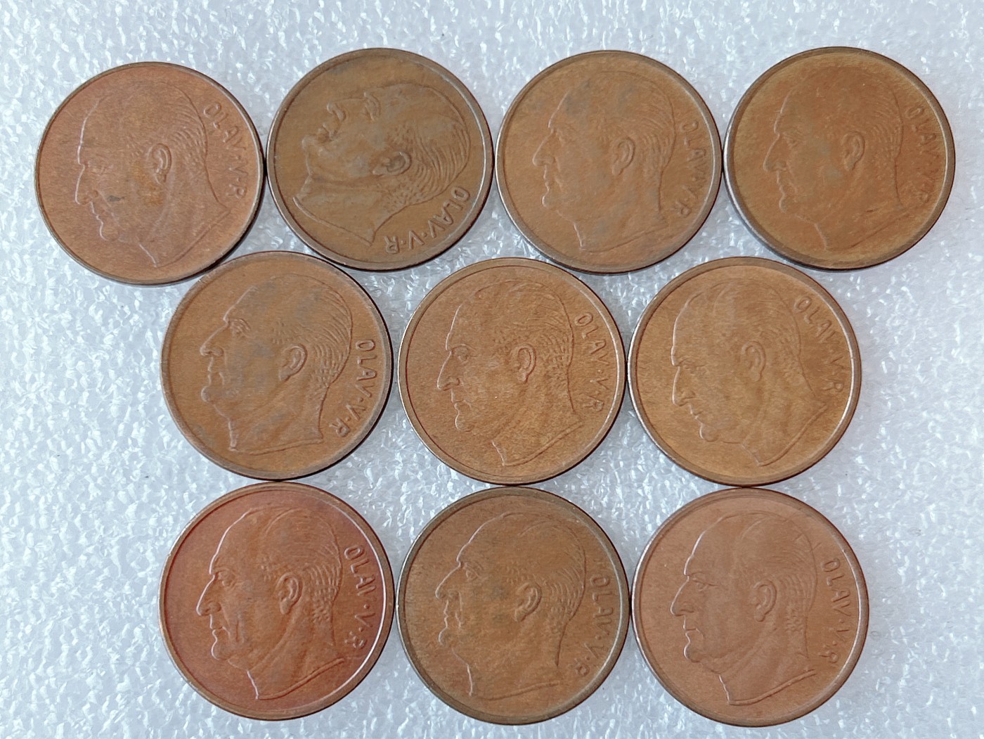 第一海外回流一元起拍收藏 散币专场 第73期 挪威5欧尔 10枚