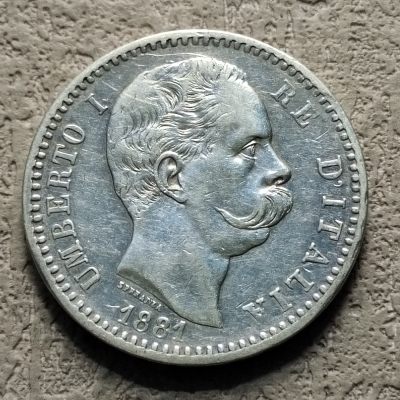 0起1加-纯粹捡漏拍-304指定散币银币混拍专场 - 意大利1881年翁贝托一世2里拉银币