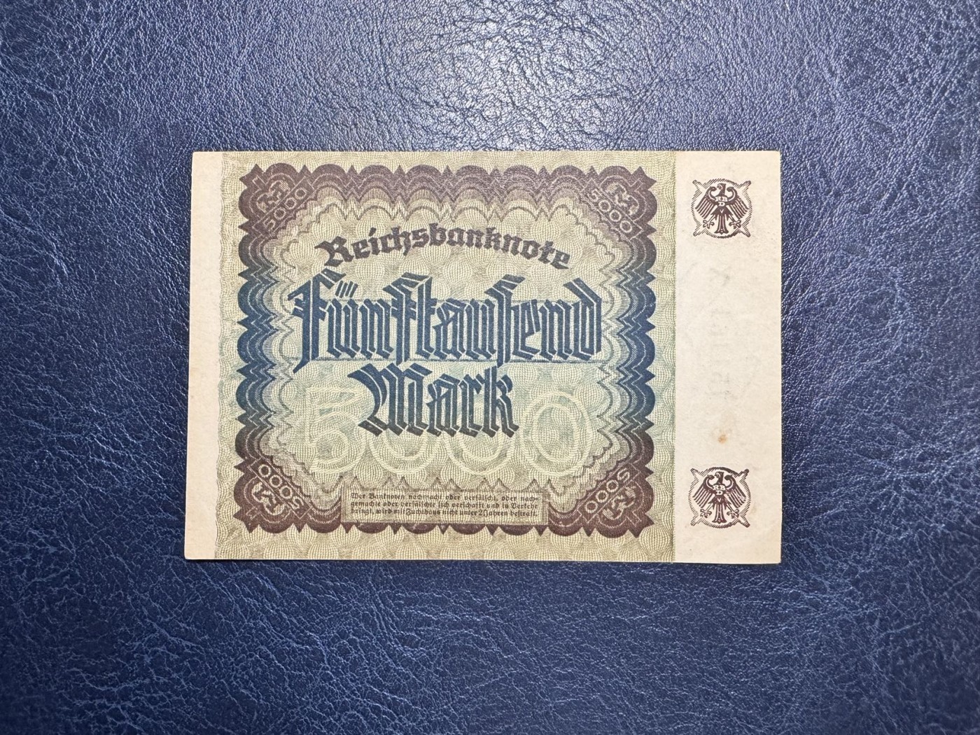 收藏联盟Quantum Auction 第332期拍卖  德国1922年5000马克 品相AU+