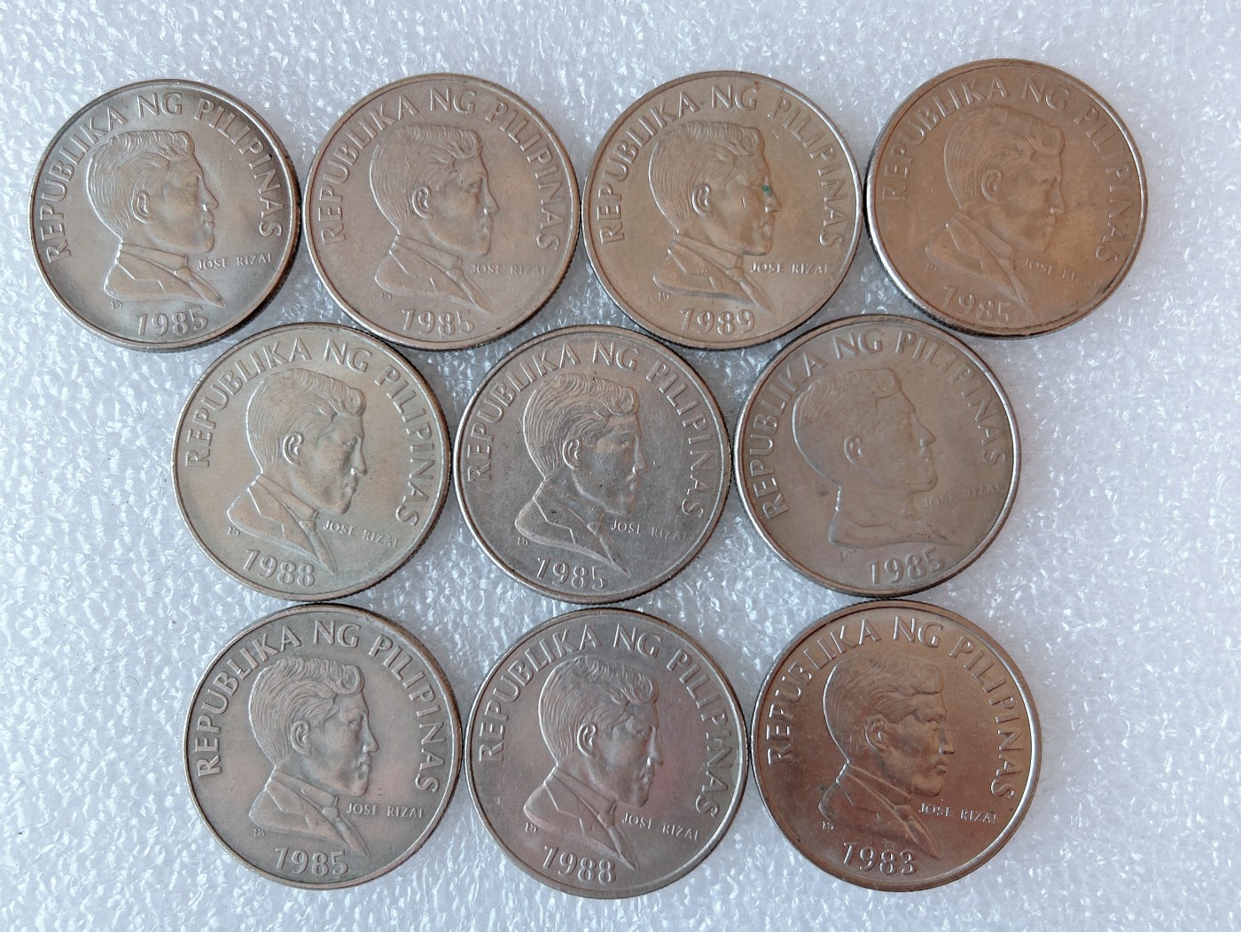 第一海外回流一元起拍收藏 散币专场 第73期 菲律宾1比索 公牛 10枚