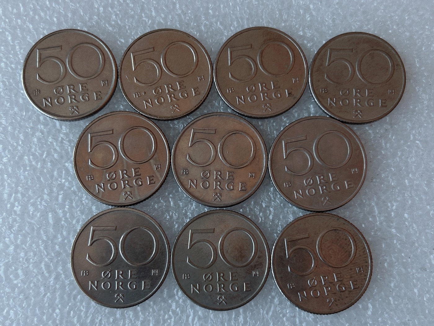 第一海外回流一元起拍收藏 散币专场 第73期 挪威50欧尔 10枚