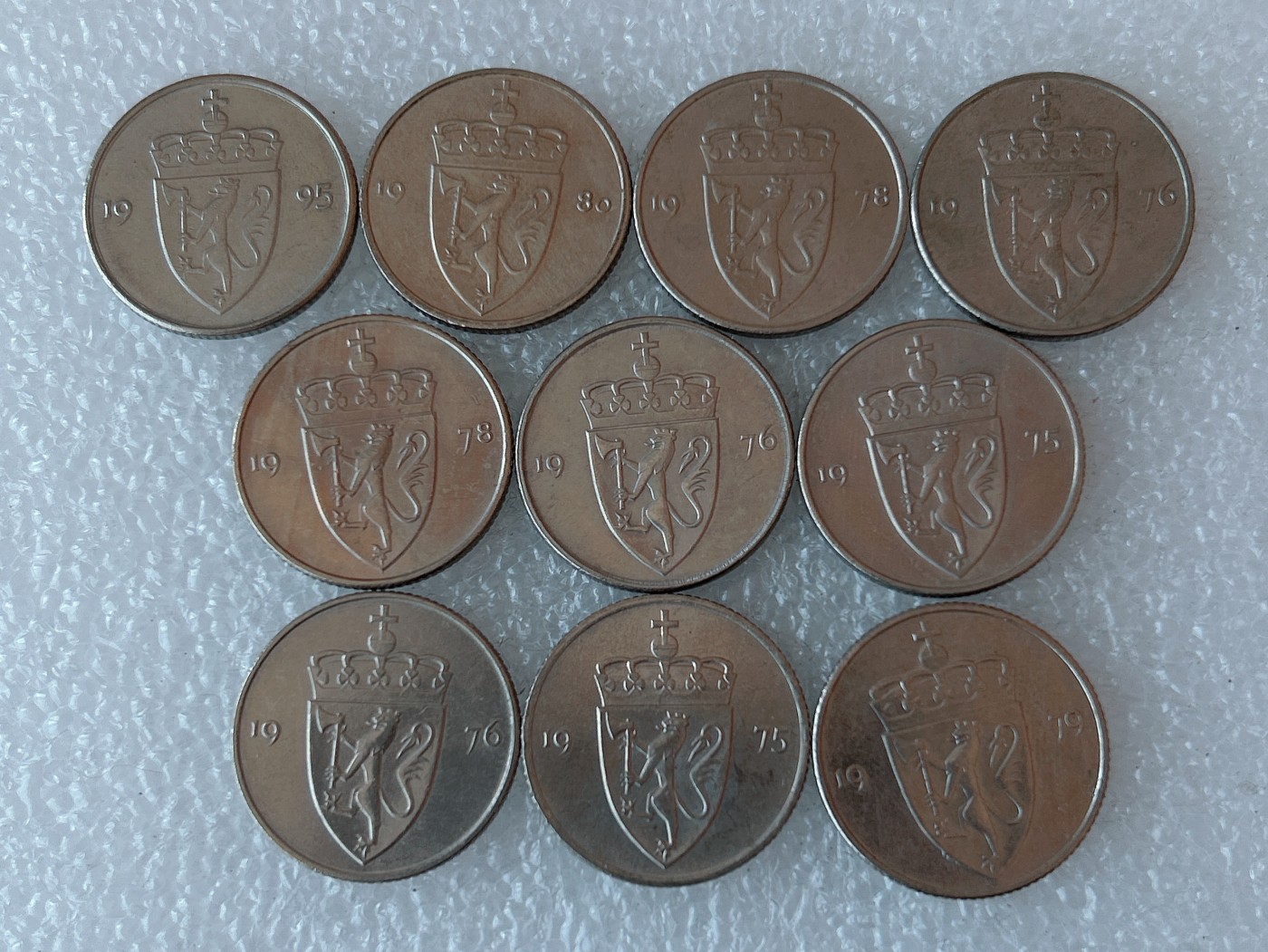 第一海外回流一元起拍收藏 散币专场 第73期 挪威50欧尔 10枚